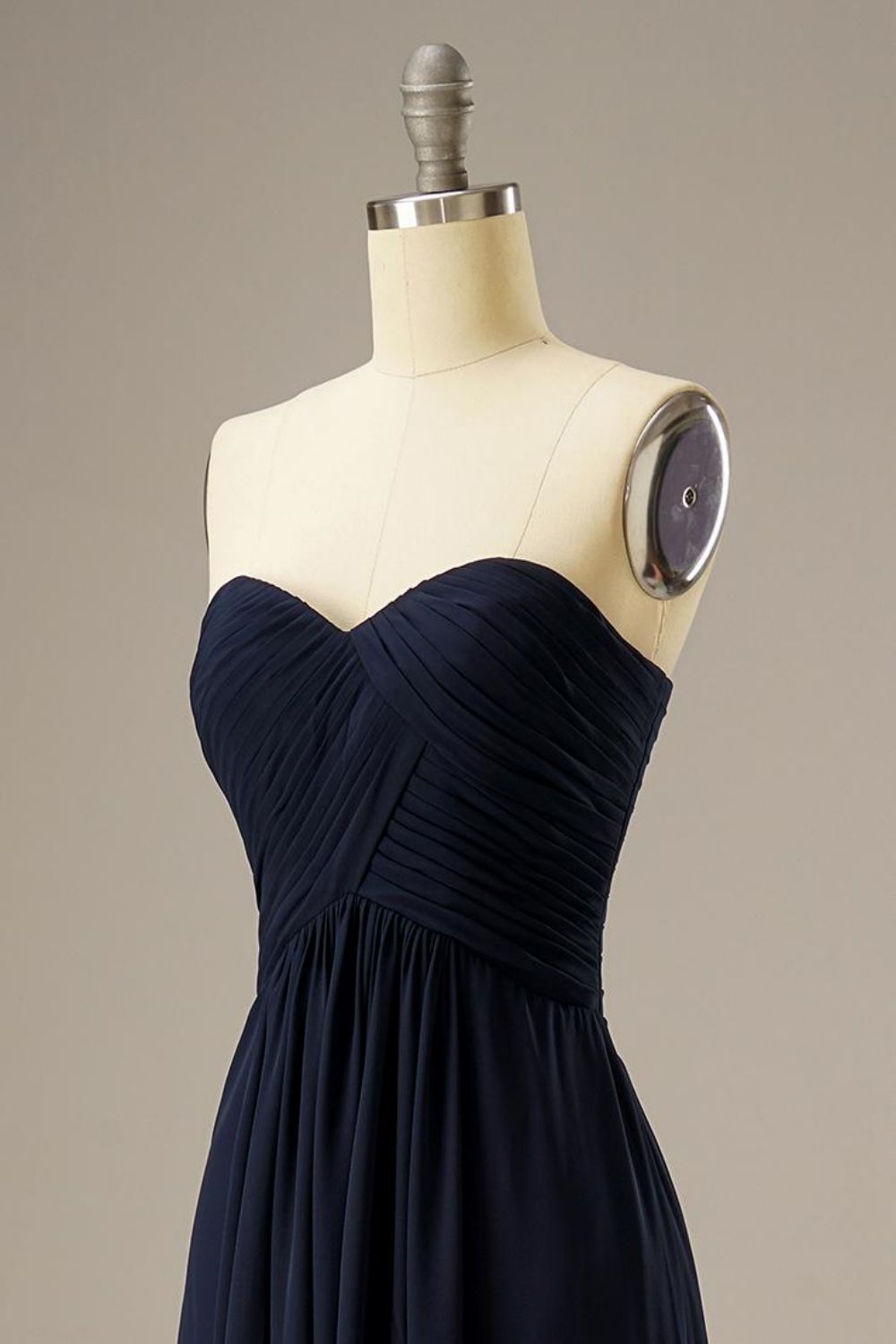 Vestido largo de gasa para dama de honor, de Weitese, con hombros descubiertos, escote corazón y espalda de corsé